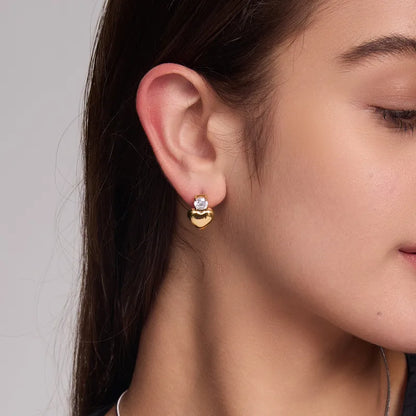 Minimal Heart Earring