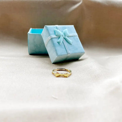 Minimal Girly Bow Ring