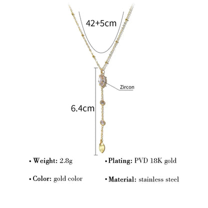 Crystal Y Necklace