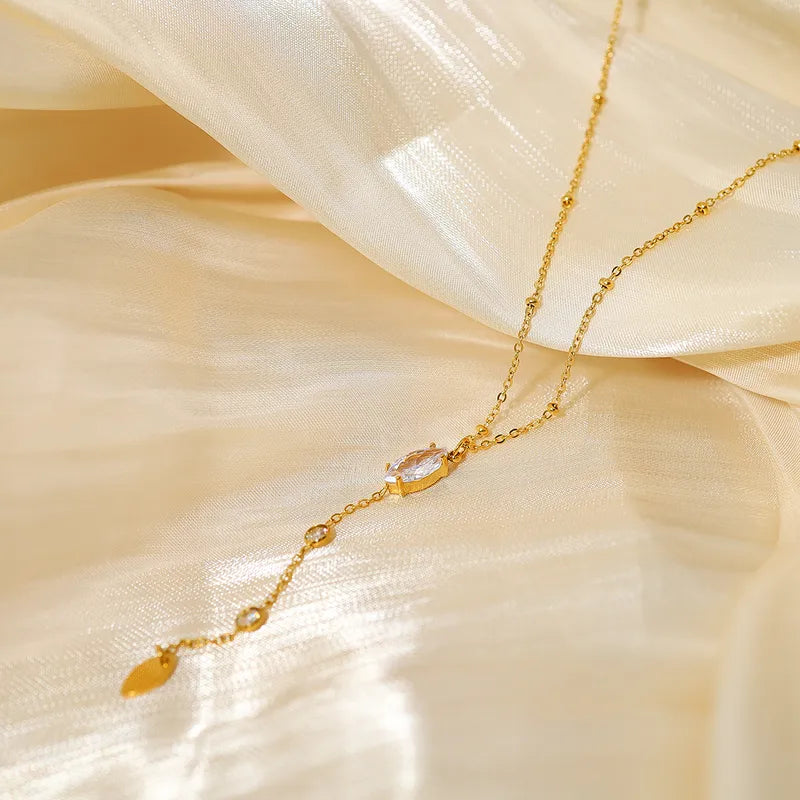 Crystal Y Necklace