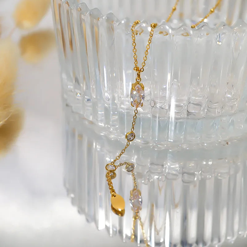 Crystal Y Necklace