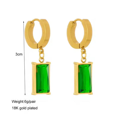 Emerald Green Gold Plated Set