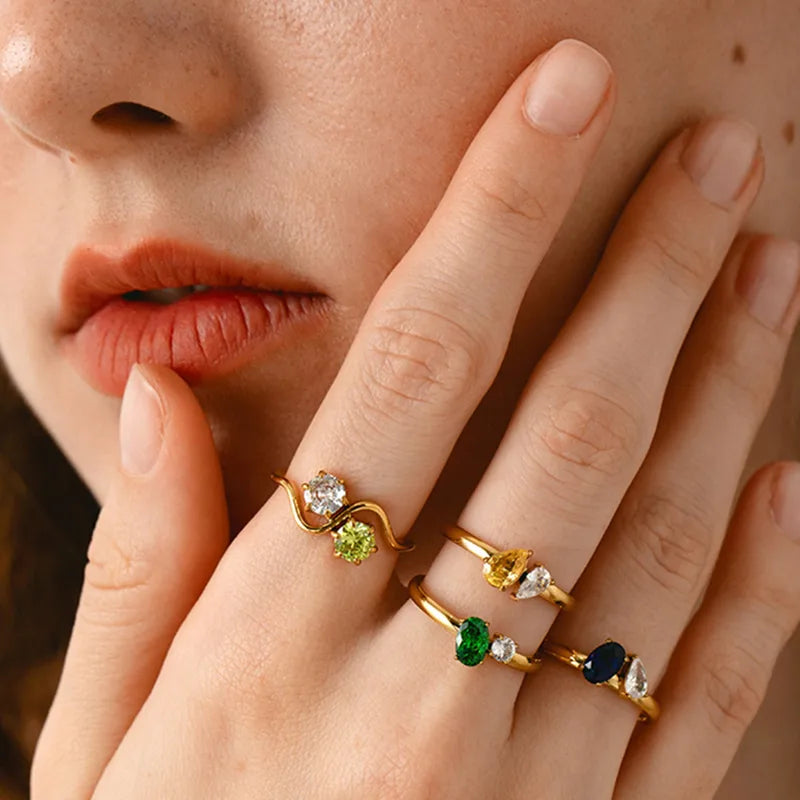 Emerald Duo Ring