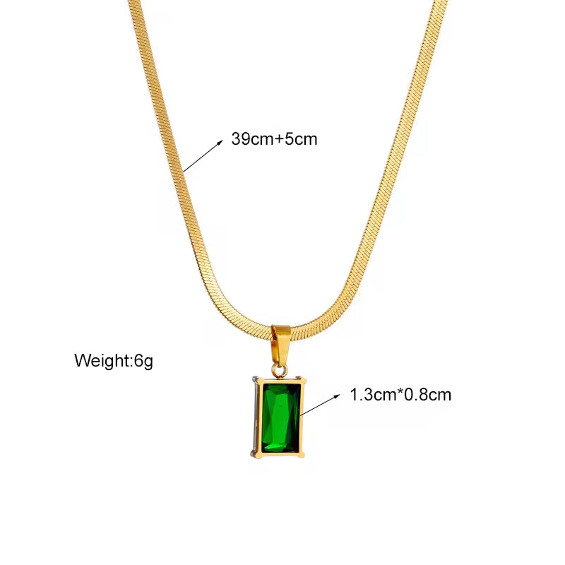 Emerald Green Gold Plated Set