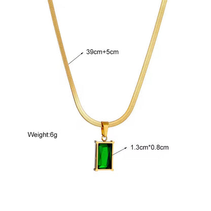 Emerald Green Gold Plated Set