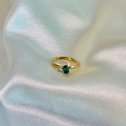 Emerald Duo Ring