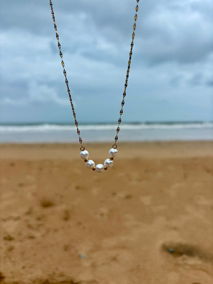 Sunkissed Pearl Set (Necklace + Bracelet)