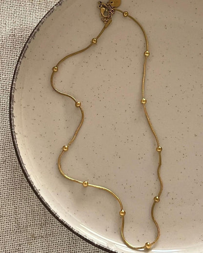 Beaded Gold Chain