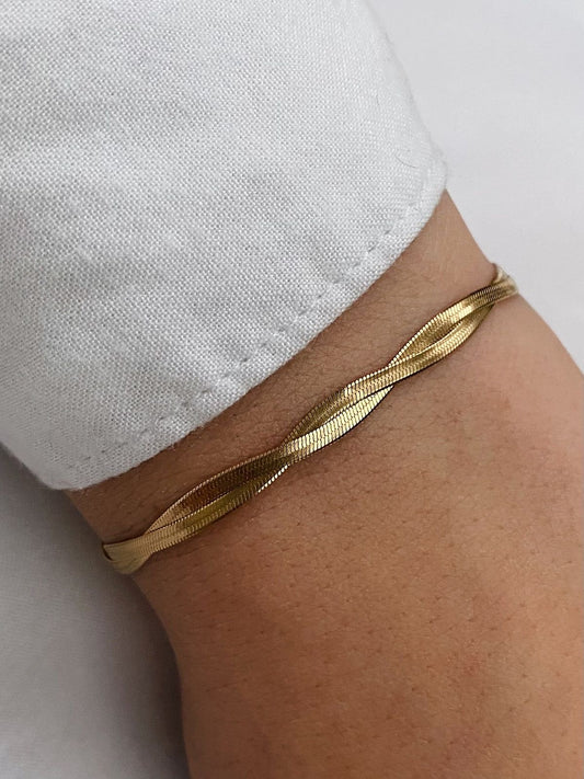 Twisted Snake Chain Bracelet