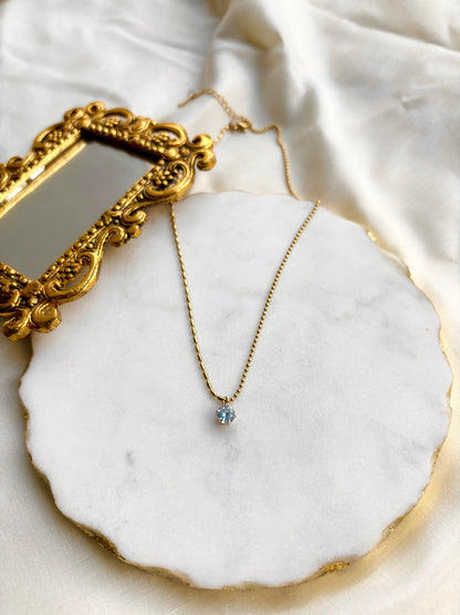 Sparkling Diamond with Beaded Chain