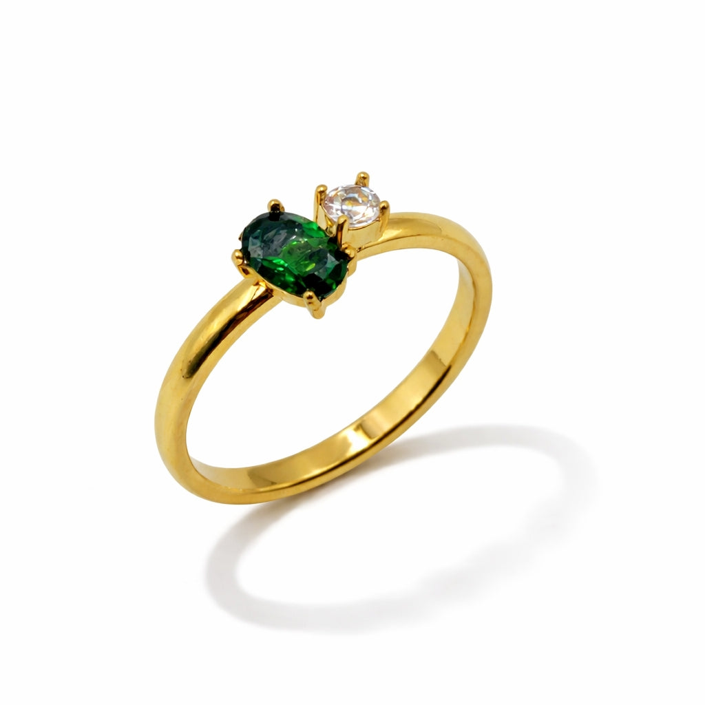 Emerald Duo Ring