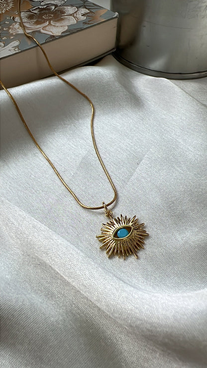 Turquoise Blue Sun Eye
