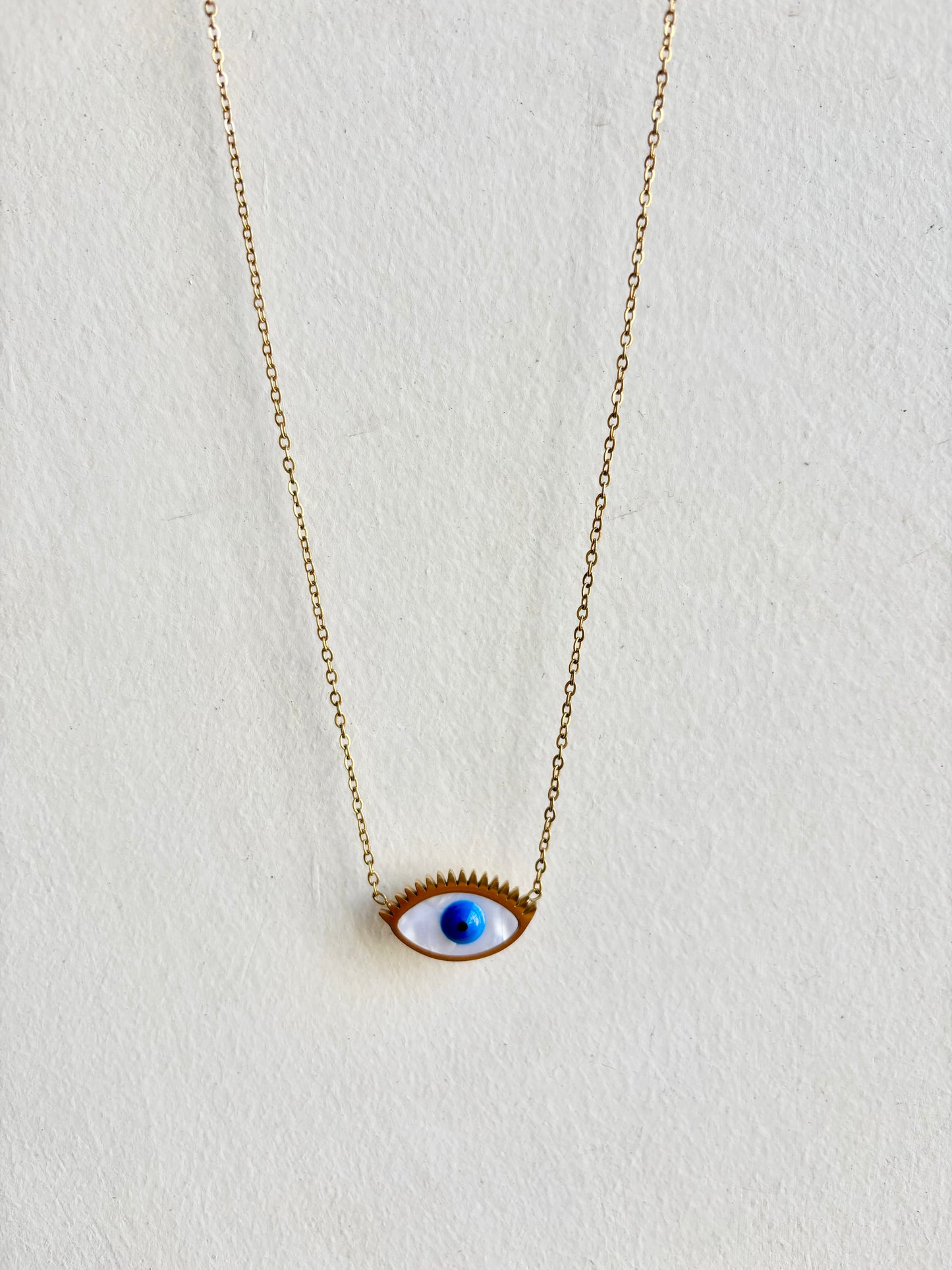 Nazar with Gold Lashes
