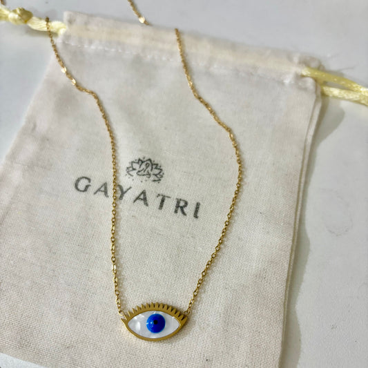 Nazar with Gold Lashes