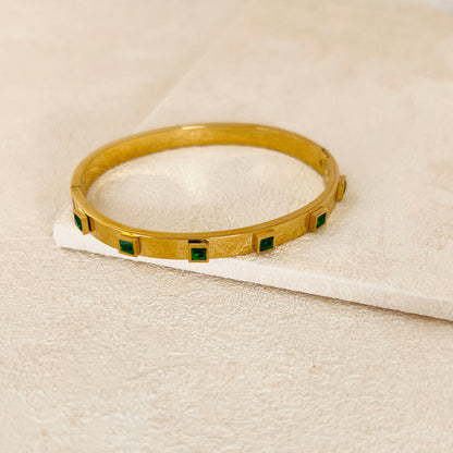 Emerald Green Stone Bangle