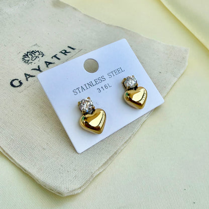 Minimal Heart Earring