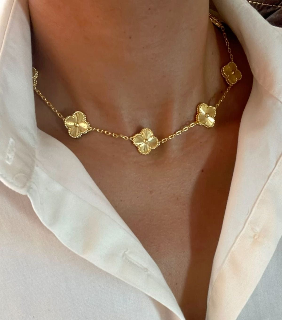 Gold Clover Necklace