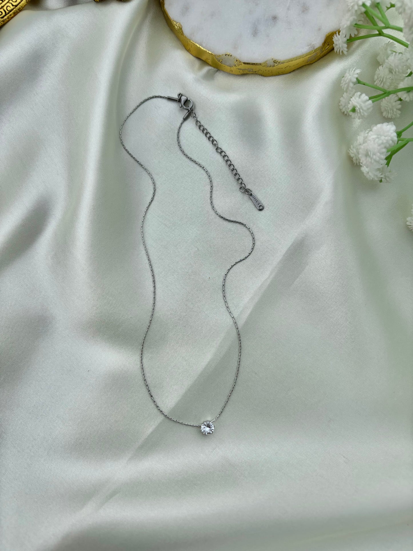 Silver Dainty Diamond