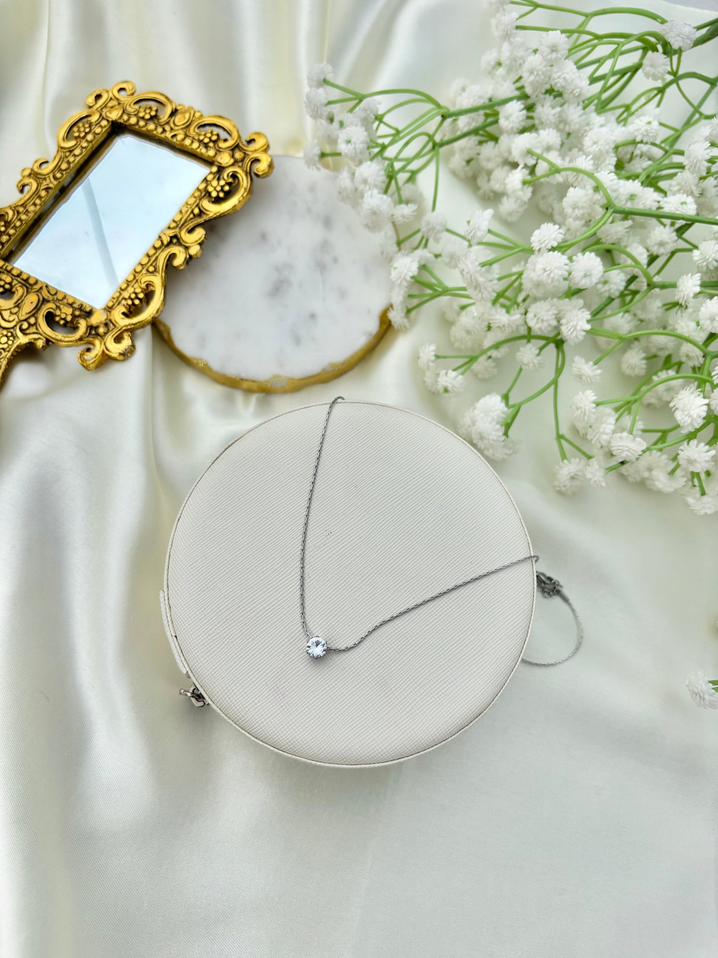 Silver Dainty Diamond