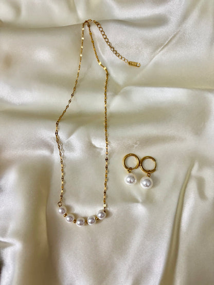 Sunkissed Pearl Set (Necklace + Bracelet)