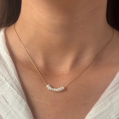 Moon Pearl Minimal Necklace