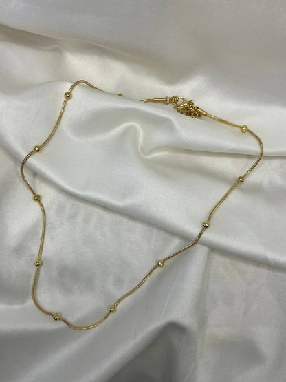 Beaded Gold Chain