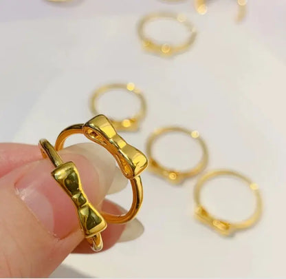 Minimal Girly Bow Ring